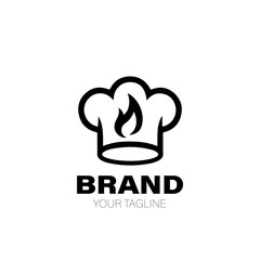 Chef Logo. Chef Logo Design. Chef Logo Brand. Chef Logo Vector Design Isolated on White Background