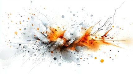 Naklejka premium Abstract Orange and Gray Explosion