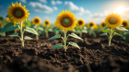 field of sunflowers
