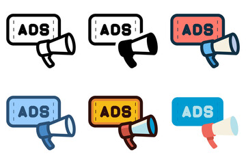 marketing advertisement icon vector illustration