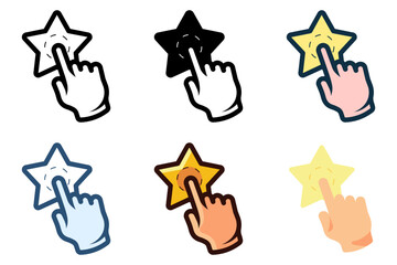 click star icon vector illustration
