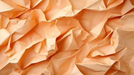 Orange and Brown Crumpled Paper Texture Background