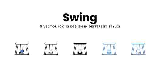 Swing vector icons set stock illustration