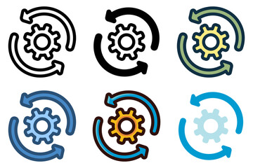management process icon vector illustration