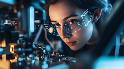 Quantum physicist utilizing AI to simulate quantum states in a quantum computing lab, cutting-edge quantum lab with AI-driven systems for simulating quantum behaviors, Scientific style