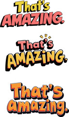 That's Amazing Text Designs