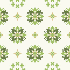 Ikat seamless pattern in tribal, oriental ethnic traditional. Design for fabric, texture, textile, carpet, curtain, clothing, wrapping, cover book, decoration, embroidery, wallpaper and background.