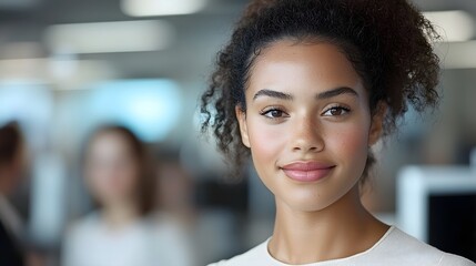 Beautiful woman in a studio portrait