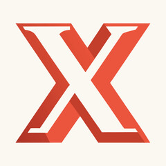 Obraz premium Retro Vintage X Letter Vector Logo Design Template Use Any Purpose