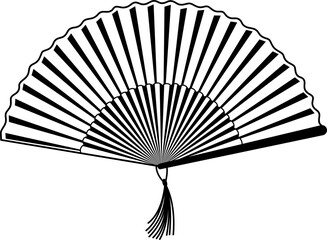 Chinese Hand Fan Outline