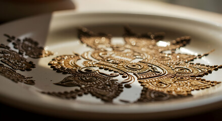 Henna Pattern On Plate