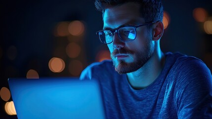 Coding Programmer reviewing data on a laptop with multiple screens showing real time coding updates.