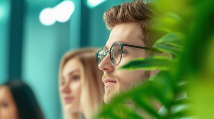 Ethnicity Multicultural software development team discussing new strategies in an office setting.