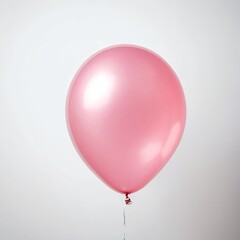 Pink Balloon on White Background