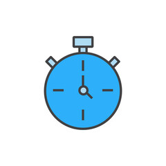 stopwatch icon flat design isolated on white