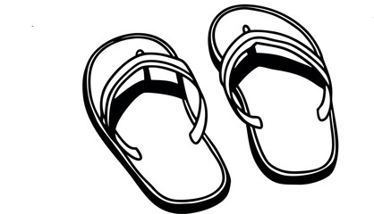 Stylish Sandals Vector Art for Designers