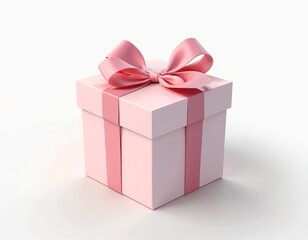 Obraz premium Pink Gift Box with Bow