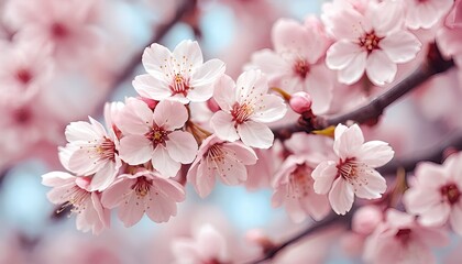 Naklejka premium Delicate Pink Cherry Blossoms
