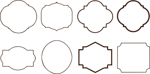 Obraz premium Decorative Outline Frames for Design Projects