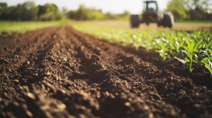 AI powered robot analyzing the soil quality in an agricultural field using sensors, vast farmland with robots performing soil analysis for precision farming, Eco-tech style