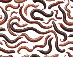 Fototapeta premium Seamless Pattern of Realistic Millipedes