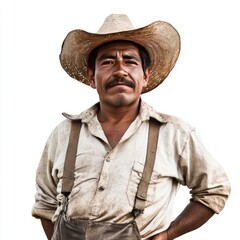 Fototapeta premium remarkable mexican working portrait with professional quality