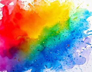 colorful rainbow holi paint color powder explosion isolated on white wide panorama background