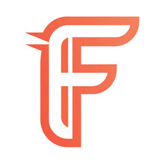 Minimalis Modern F Letter Vector Logo Design Template Use Any Purpose