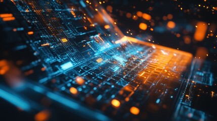 Obraz premium Abstract digital circuit board