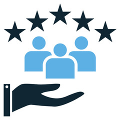 Customers icon vector representing user engagement, business audience, and market targeting. Ideal for digital marketing, sales strategy, and brand retention.