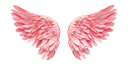 Fototapeta premium Elegant Pink & White Angel Wings Ethereal Beauty PNG