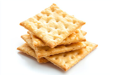 Fototapeta premium a stack of crackers on a white surface
