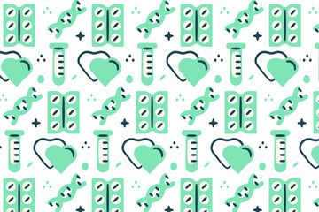 Hand Drawn Medical and Healthcare Pattern Design
