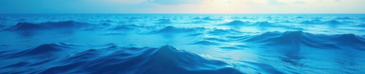 Fototapeta premium Oceanic gradient background with wavy patterns, light blue gradient, gentle movement