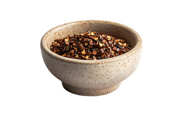 Dried Chili Flakes in a Small Bowl Spicy Seasoning Ingredient