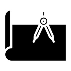 Drafting Vector Glyph Icon Design