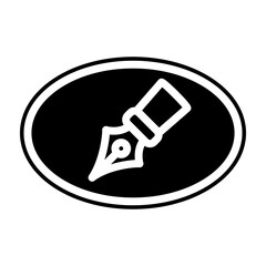 Author Badge Vector Glyph Icon Design