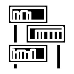 Bookshelf Vector Glyph Icon Design