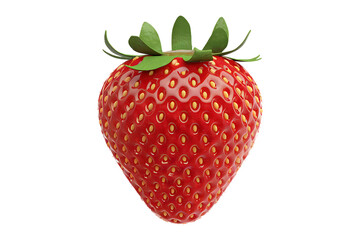 A Single, Perfectly Ripe and Juicy Strawberry