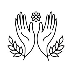 Obraz premium hands holding hands vector illustration