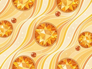 Radiant Gemstone Seamless Pattern Design in Bright Artistic Studio Environment