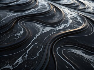 Fluid Dynamics in Nature Coastal Shoreline Aerial View Serene Environment Seamless Patterns