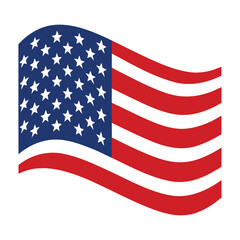 Fototapeta premium american flag on white background