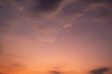  Panoramic view of sunset golden and blue sky nature background.
Colorful dramatic sky with cloud at sunset.Sky background.Sky with clouds at sunset.