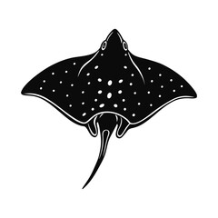 illustration vector silhouette of a stingray from.