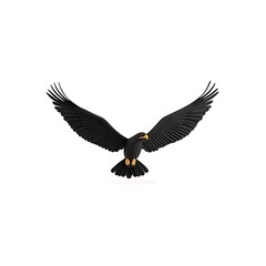 Obraz premium 3D logo bald eagle diving with talons stretched
