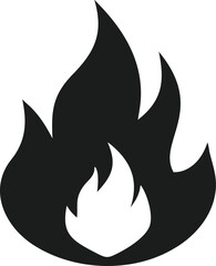 Fire silhouette vector 