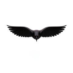 Naklejka premium 3D logo raven diving in hip-hop style
