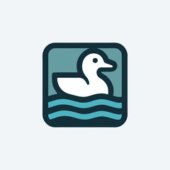 Square duck logo