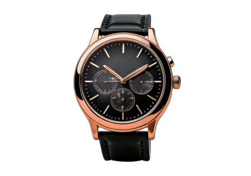 Black and Rose Gold Smartwatch. isolated on transparent or white background - Powered by Adobe